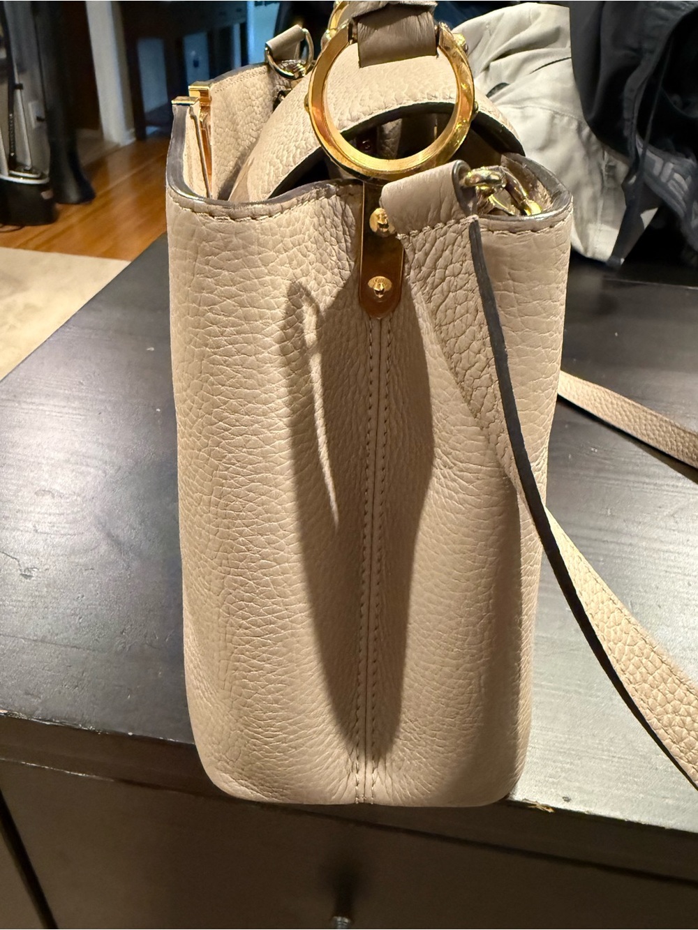 Louis Vuitton Beige/Taupe Leather Top Handle Satchel - Picture 4 of 7